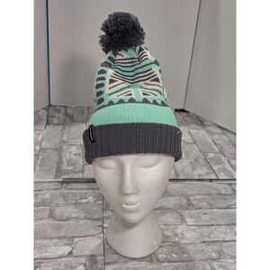 Patagonia‎ Kids Powder Town Beanie Snow Beam Nouveau Green One Size